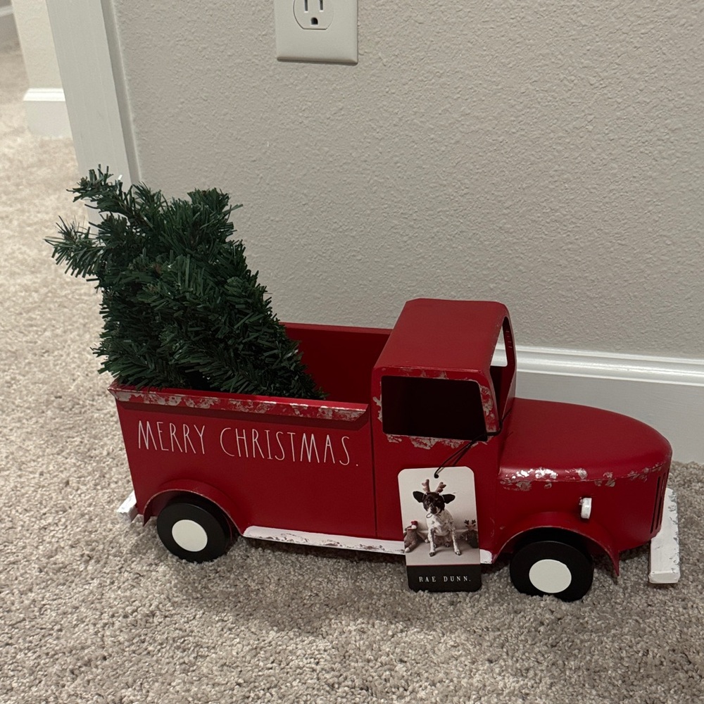 Rae Dunn Festive Red Truck with Greenery